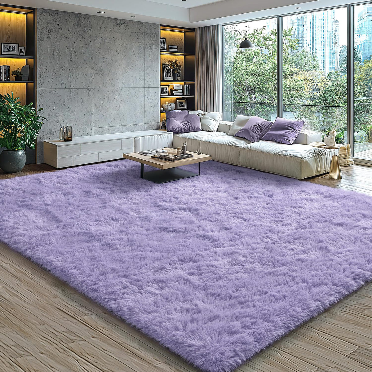 EVOIONOS Pink Round Rug for Bedroom, 4x4 Ft Fluffy Soft Circle Area Rugs for Living Room, Plush Shaggy Circular Carpet for Indoor Floor Bedside Girls Nursery, Machine-Washable Home Decor Aesthetic