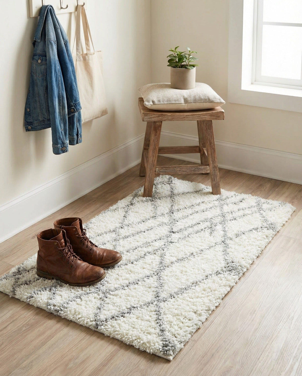 Rugs.com - Soft Touch Shag Rug – 6' 1 x 9' Sage Green Plush Shag Rug – Ultra Soft High Pile Area Rug for Bedroom, Living Room, and Home Office