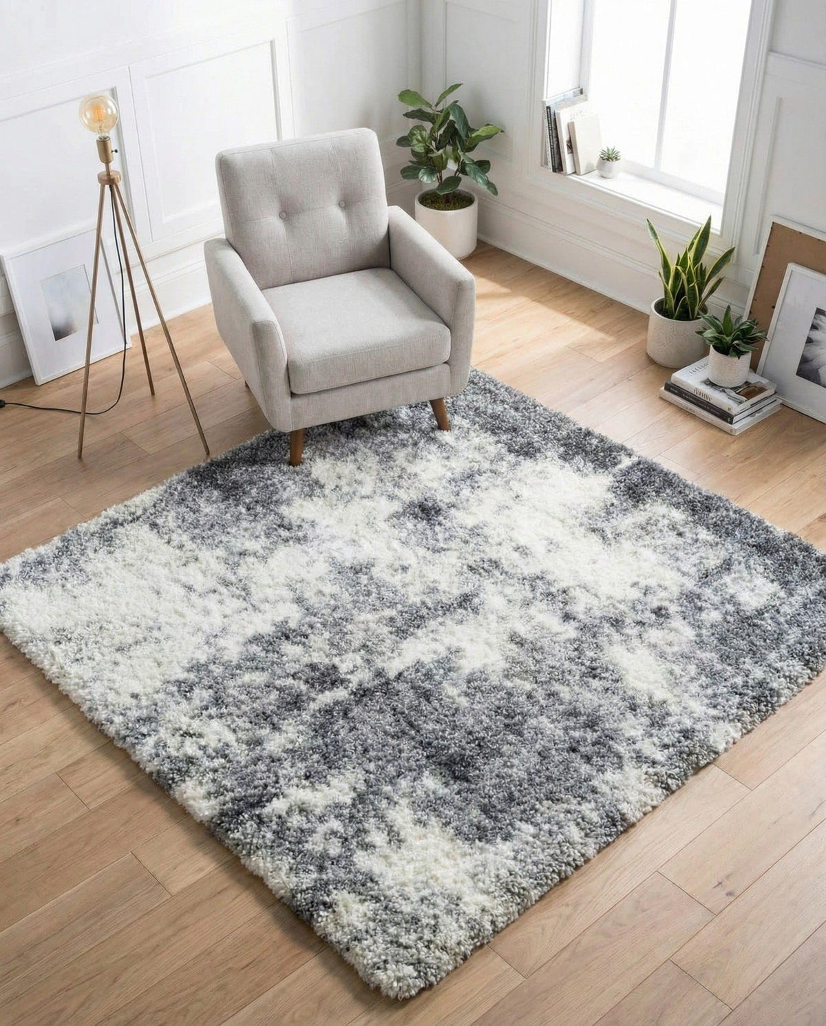 Rugs.com - Soft Touch Shag Rug – 7' 1 x 10' Khaki Shag Rug – Plush Easy-Clean Area Rug, Ideal for Bedrooms, Living Rooms, and Offices