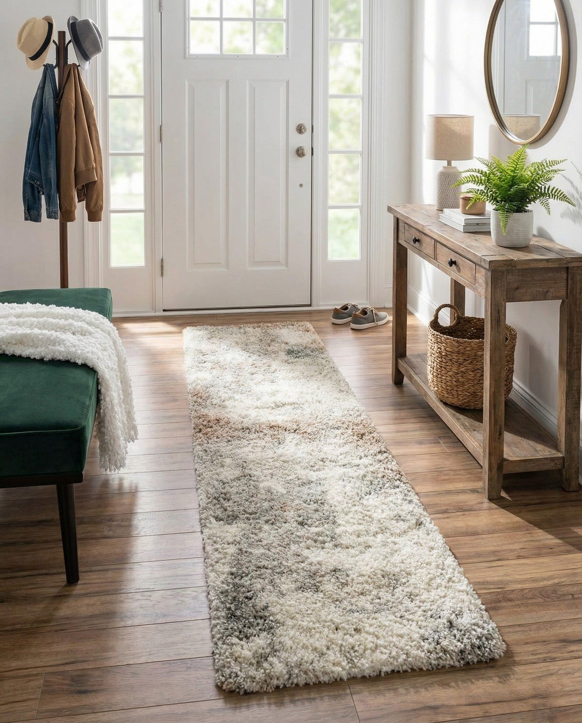 Rugs.com - Soft Touch Shag Rug – 7' 1 x 10' Khaki Shag Rug – Plush Easy-Clean Area Rug, Ideal for Bedrooms, Living Rooms, and Offices