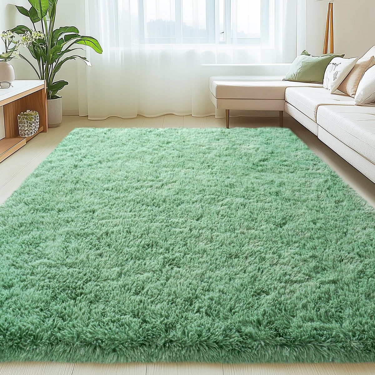Mugorn 8x10 Area Rugs for Living Room, Large Fluffy Cream White Rugs