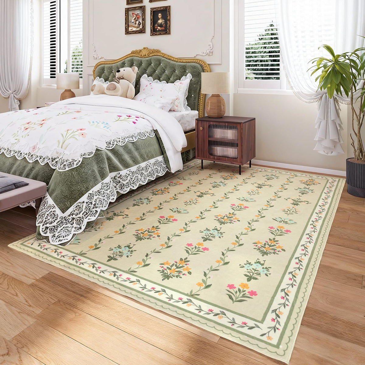 9x12 Large Shaggy Non-Slip Tie-Dyed Area Rugs for Living Room Grey