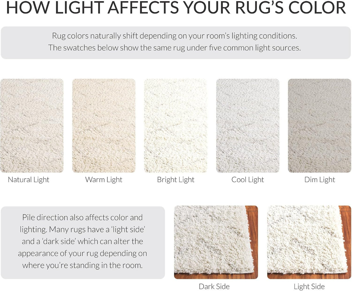 SAFAVIEH Arizona Shag Rug 5'1"x7'6", Soft Plush Ivory & Beige ASG743A
