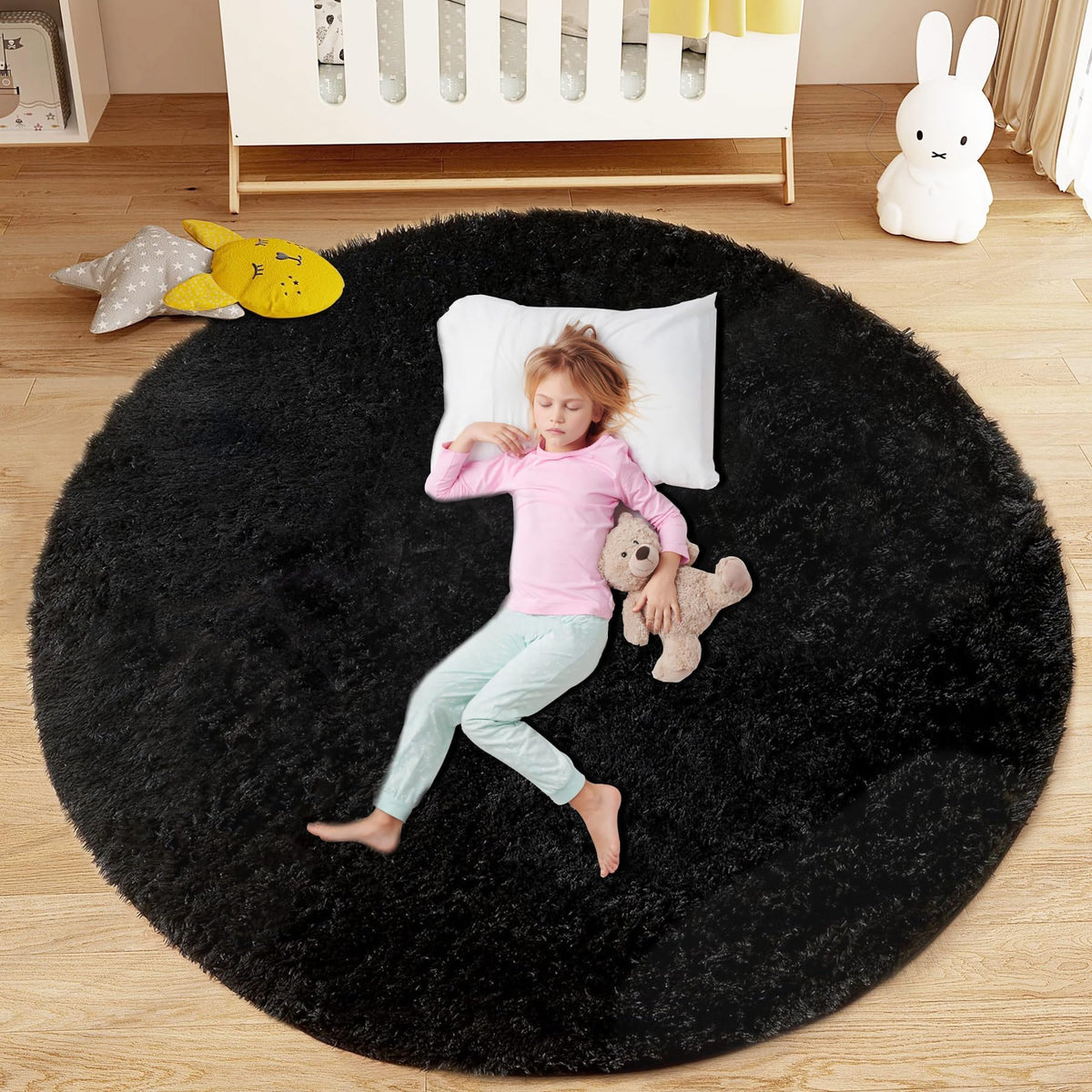 8x10 Area Rugs for Living Room: Fluffy Shag Soft Washable Rug Large Fuzzy Plush Indoor Carpet for Bedroom Nursery Playroom Kids Girls Boys Room (Camel, 8'x10')