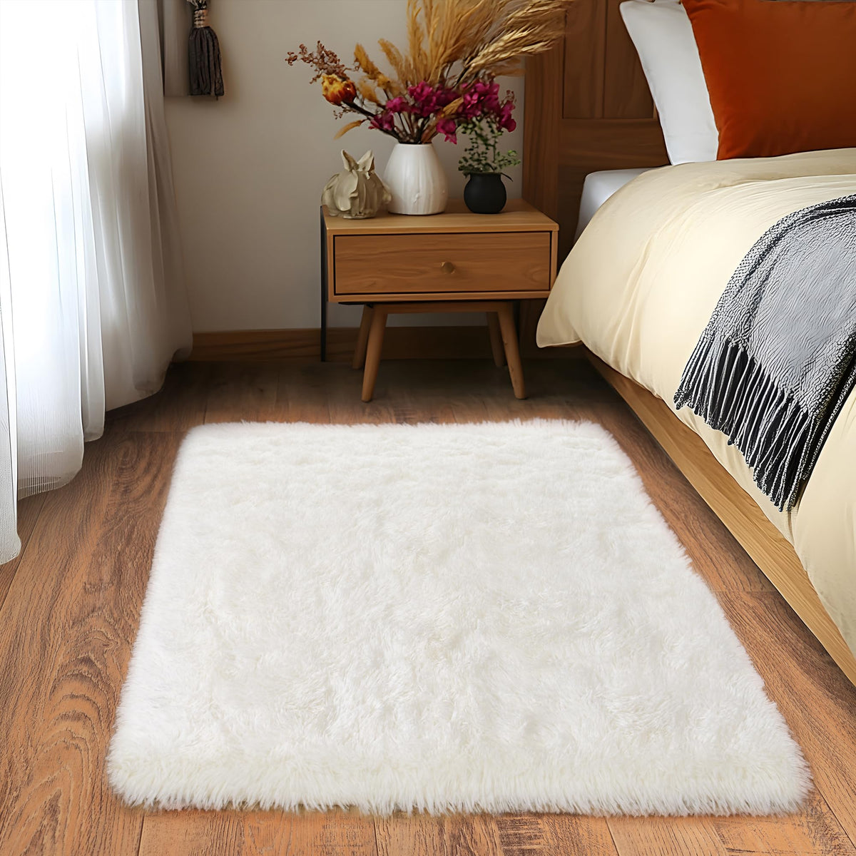 8x10 Area Rugs for Living Room, Ultra Soft Large Shag Black Bedroom Rug Upgrade Non-Slip Plush Modern Fluffy Carpet for Kids Boys Girls Room Home Decor Aesthetic