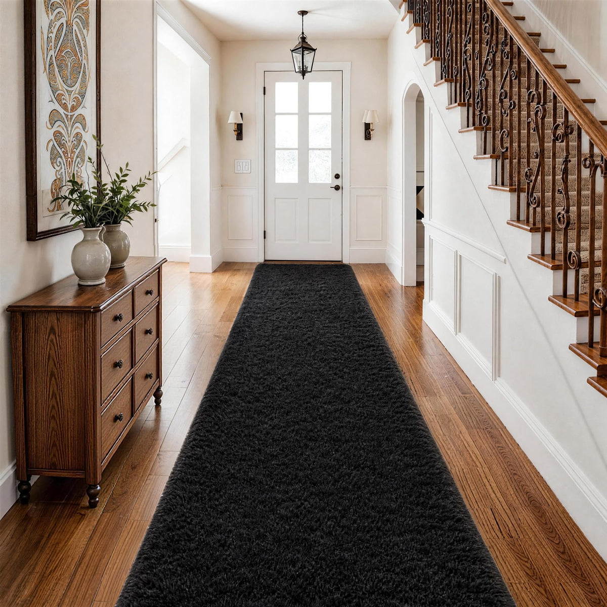 Ophanie 8x10 Area Rugs for Living Room, Washable Non-Slip Fluffy Soft Large Shag Bedroom Carpet, Ivory Big Indoor Nursery Rug, Carpets for Boy and Girls Room Dorm Decor with Over 99 pcs Pile fibers