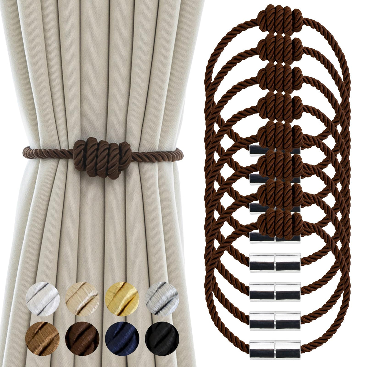 Curtain Tiebacks Magnetic Decorative Rope Tie Backs Holdbacks Contoeey