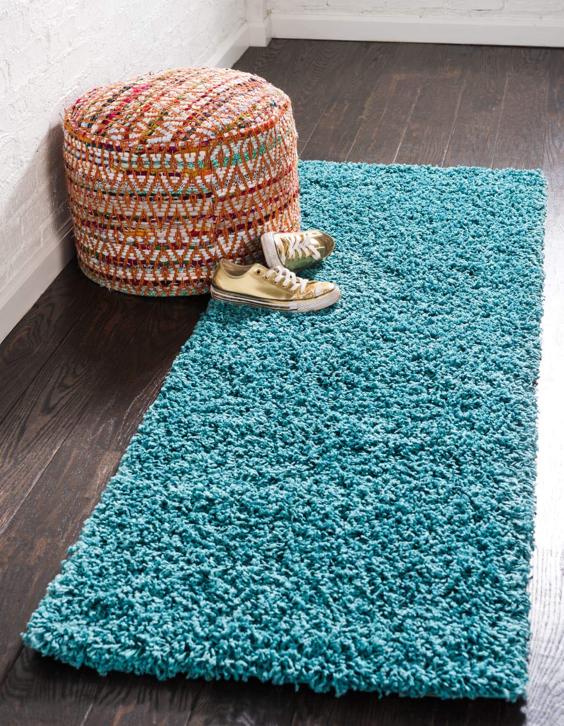 Unique Loom Solid Shag Collection Area Rug (8' x 10' Rectangle, Sandy Brown)