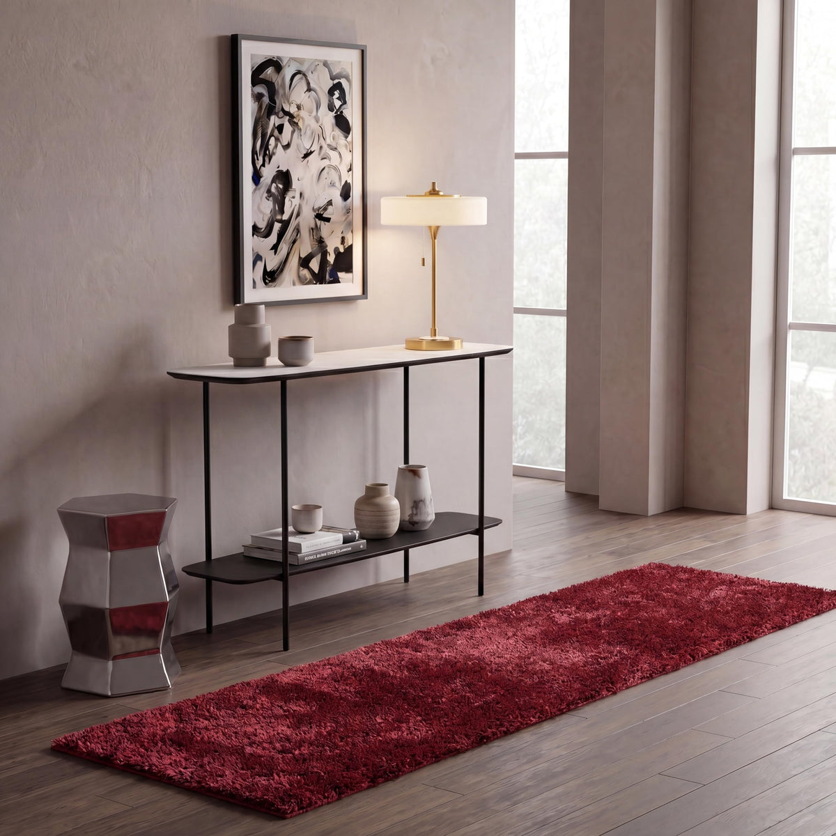 SAFAVIEH August Shag Rug 8'x10', Soft Plush Modern Ivory AUG900C