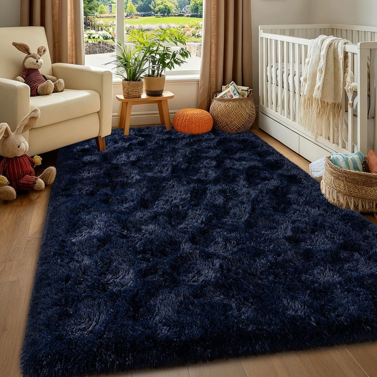 Mugorn Small Soft Shag Rugs for Bedroom, 4x6 Fluffy Area Rugs for Living Room