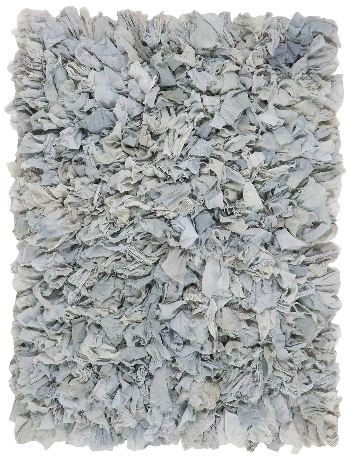 SAFAVIEH Rio Shag Collection Area Rug - 5' x 8', Creme, Handmade Decorative, 3.5-inch Thick Ideal for High Traffic Areas in Living Room, Bedroom (SG951W)