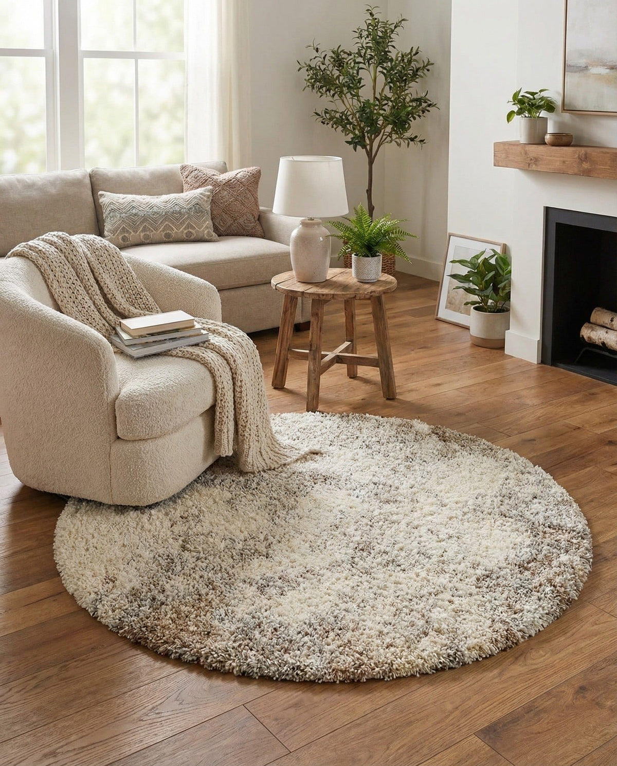 Rugs.com - Soft Touch Shag Rug – 7' 1 x 10' Khaki Shag Rug – Plush Easy-Clean Area Rug, Ideal for Bedrooms, Living Rooms, and Offices