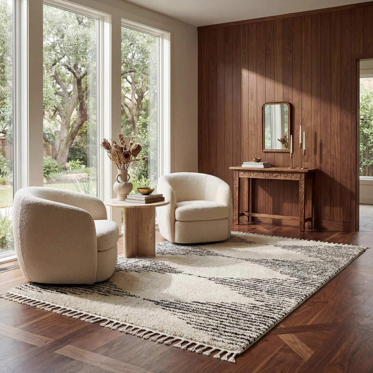 nuLOOM Bria Off White Diamond Power Loomed Area Rug, Oval 3' x 5'