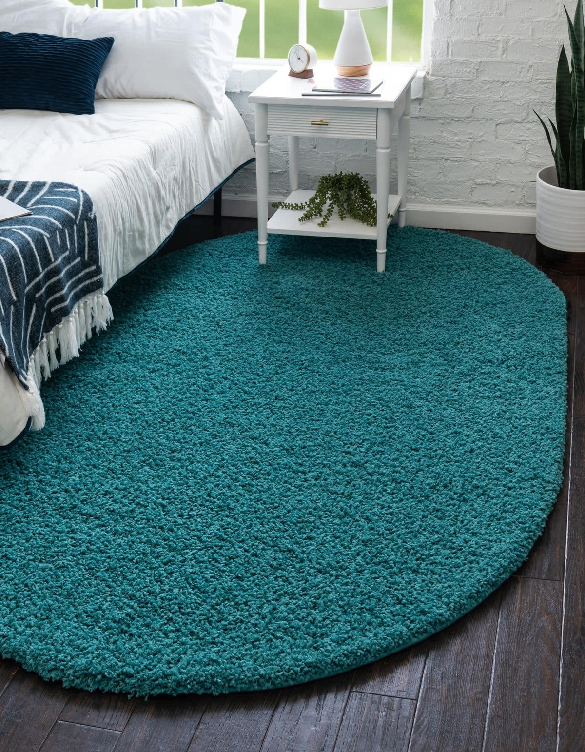 Unique Loom Solid Shag Collection Area Rug (8' x 10' Rectangle, Sandy Brown)