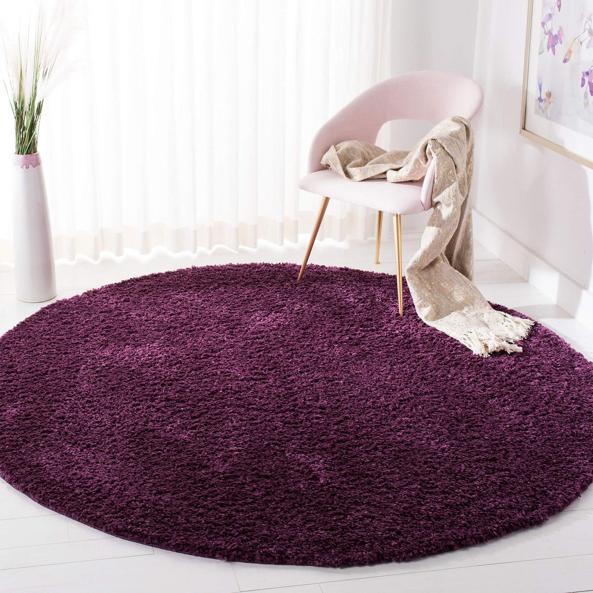 SAFAVIEH August Shag Rug 8'x10', Soft Plush Modern Ivory AUG900C