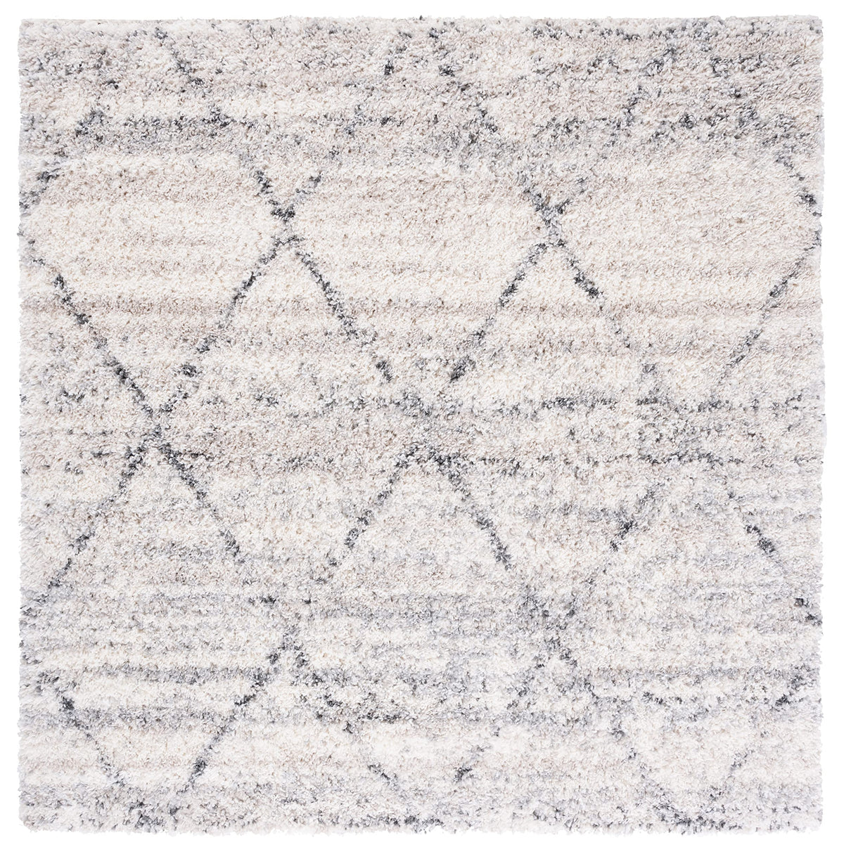 SAFAVIEH Area Rug 8x10 - Fontana Shag Collection - Large - Pink & Ivory, Modern Design, Non-Shedding & Easy Cleaning, Ultra Plush Thick Pile, Ideal for Living Room, Bedroom, Dining Space (FNT886U)