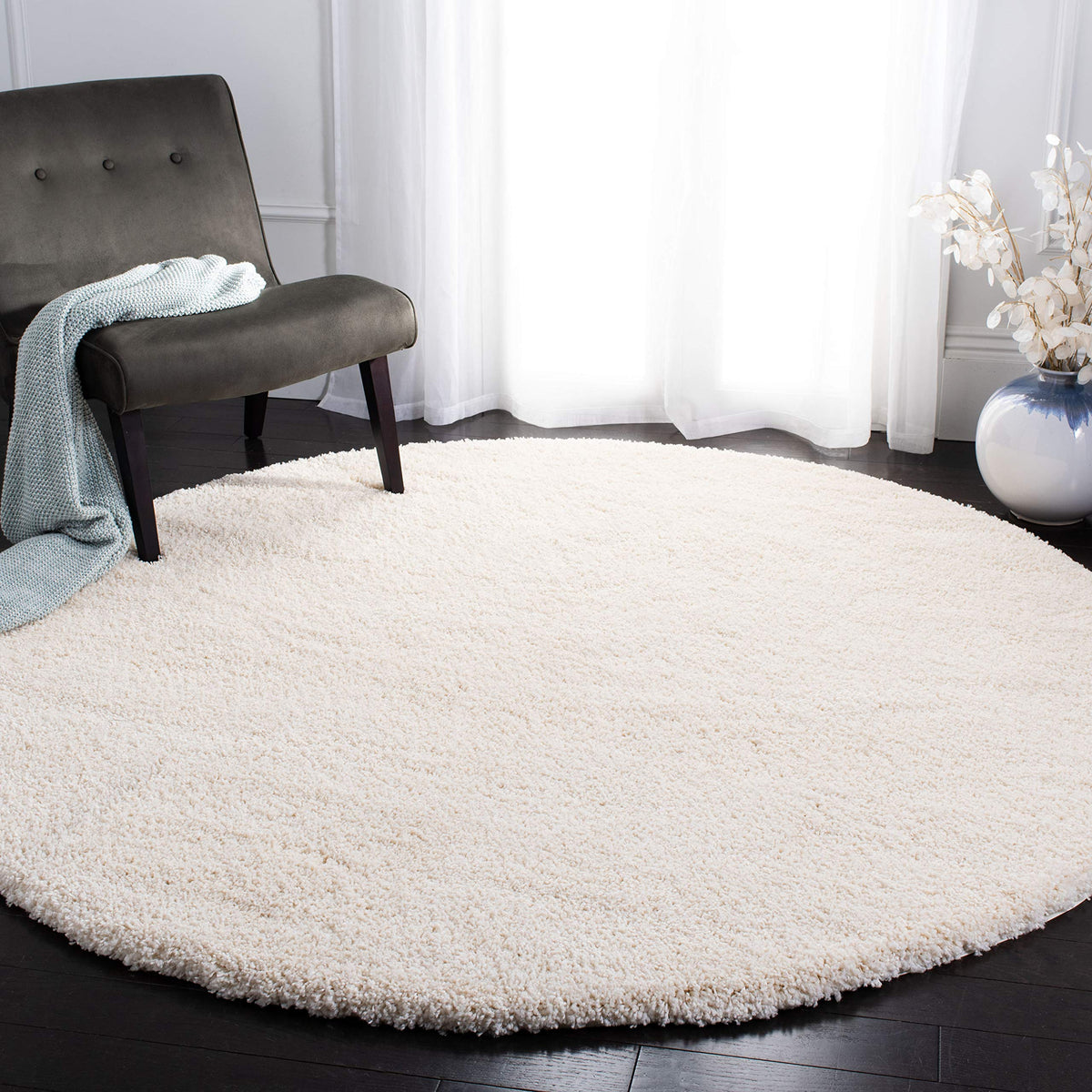 SAFAVIEH Area Rug 8x10 - California Shag Collection - Large - Beige, Non-Shedding & Easy to Clean, Ultra Plush Thick Pile, Ideal for Living Room, Bedroom, Dining Space (SG151-1313)