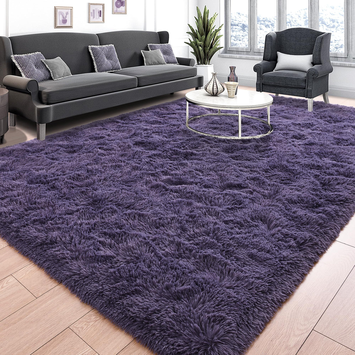 Tepook Fluffy Large Rugs for Living Room, 8x10 Area Rugs for Bedroom