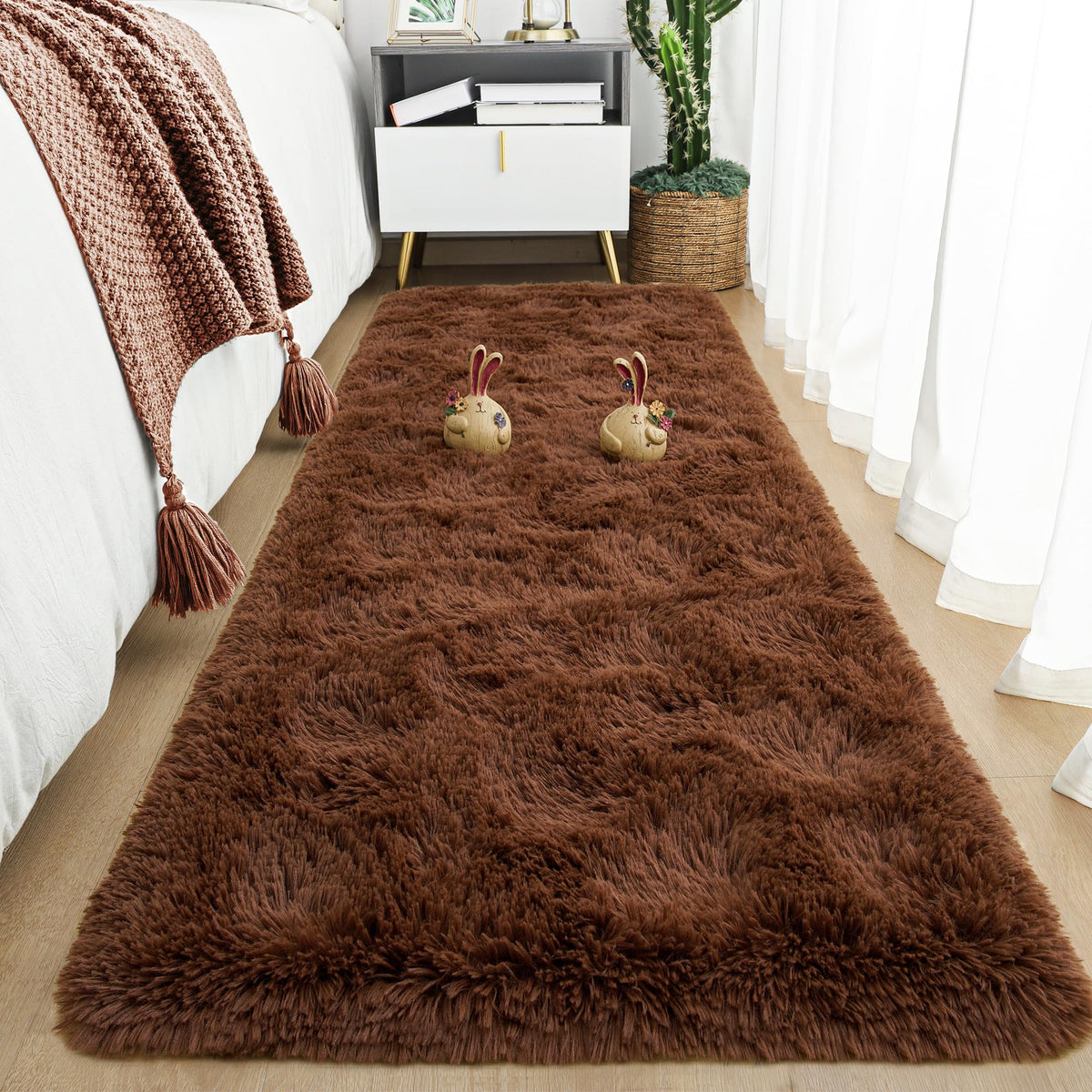 Tepook Fluffy Large Rugs for Living Room, 8x10 Area Rugs for Bedroom