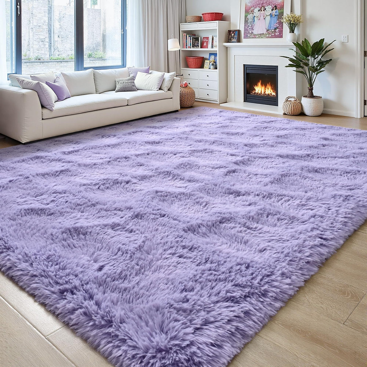 5x7 Plush Burgundy Red Area Rug