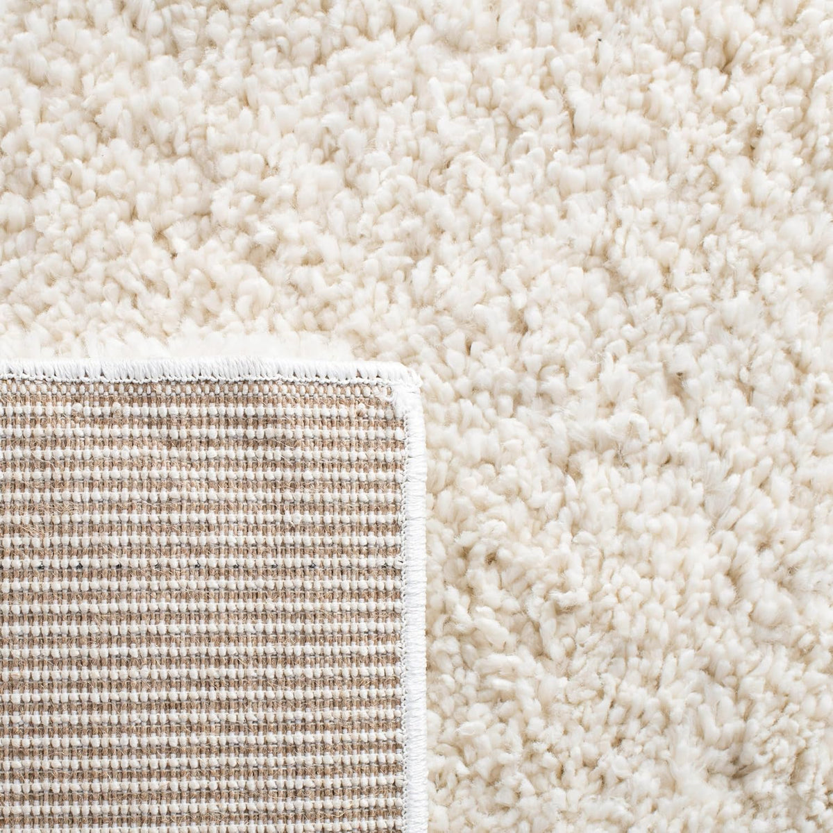 SAFAVIEH August Shag Rug 8'x10', Soft Plush Modern Ivory AUG900C