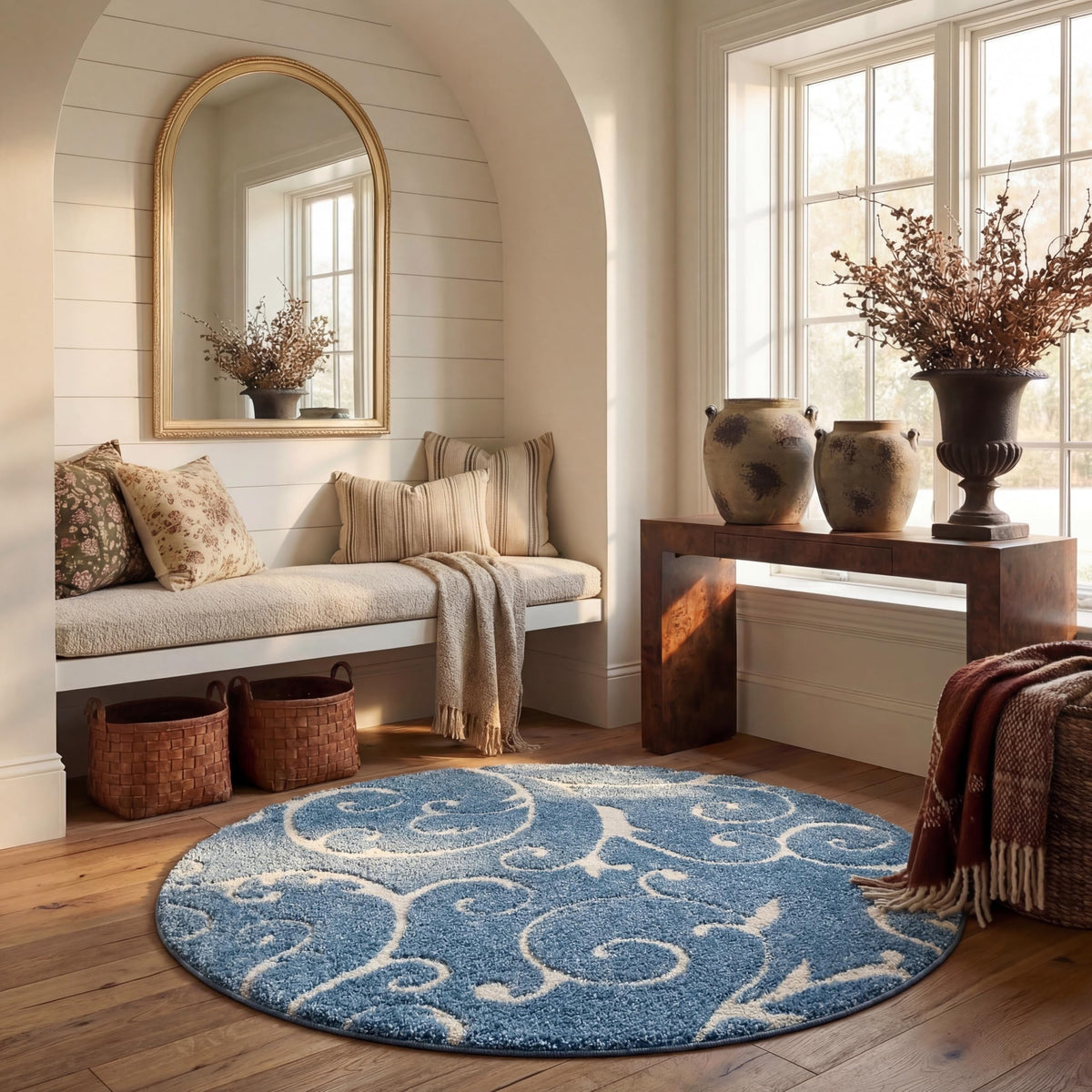 SAFAVIEH Florida Shag Rug 8'x10', Soft Plush Cream & Beige SG455-1113