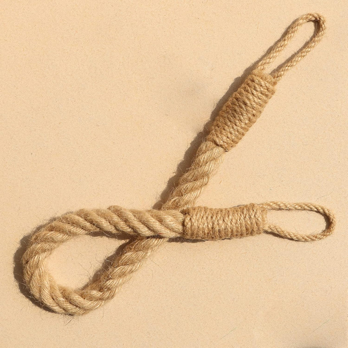4 Pack Curtain Tiebacks Hemp Rope Curtain Holdbacks, Khaki