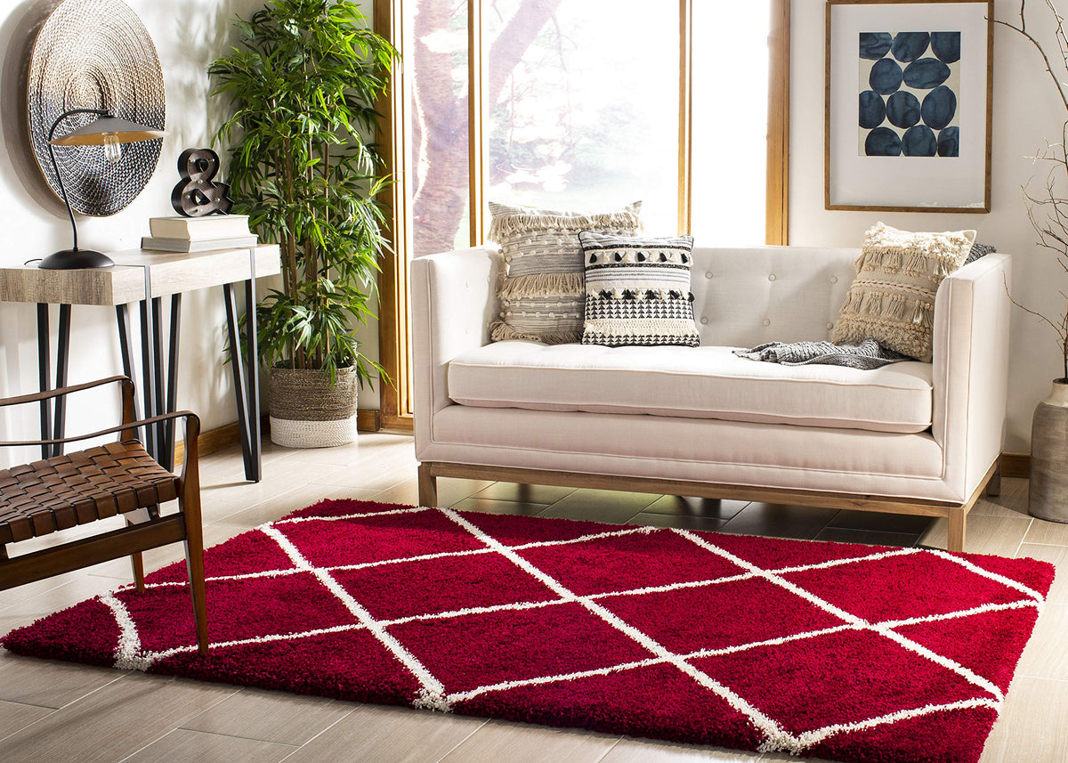 SAFAVIEH Hudson Shag Rug 8'x10', Soft Plush Moroccan Ivory & Beige SGH281D