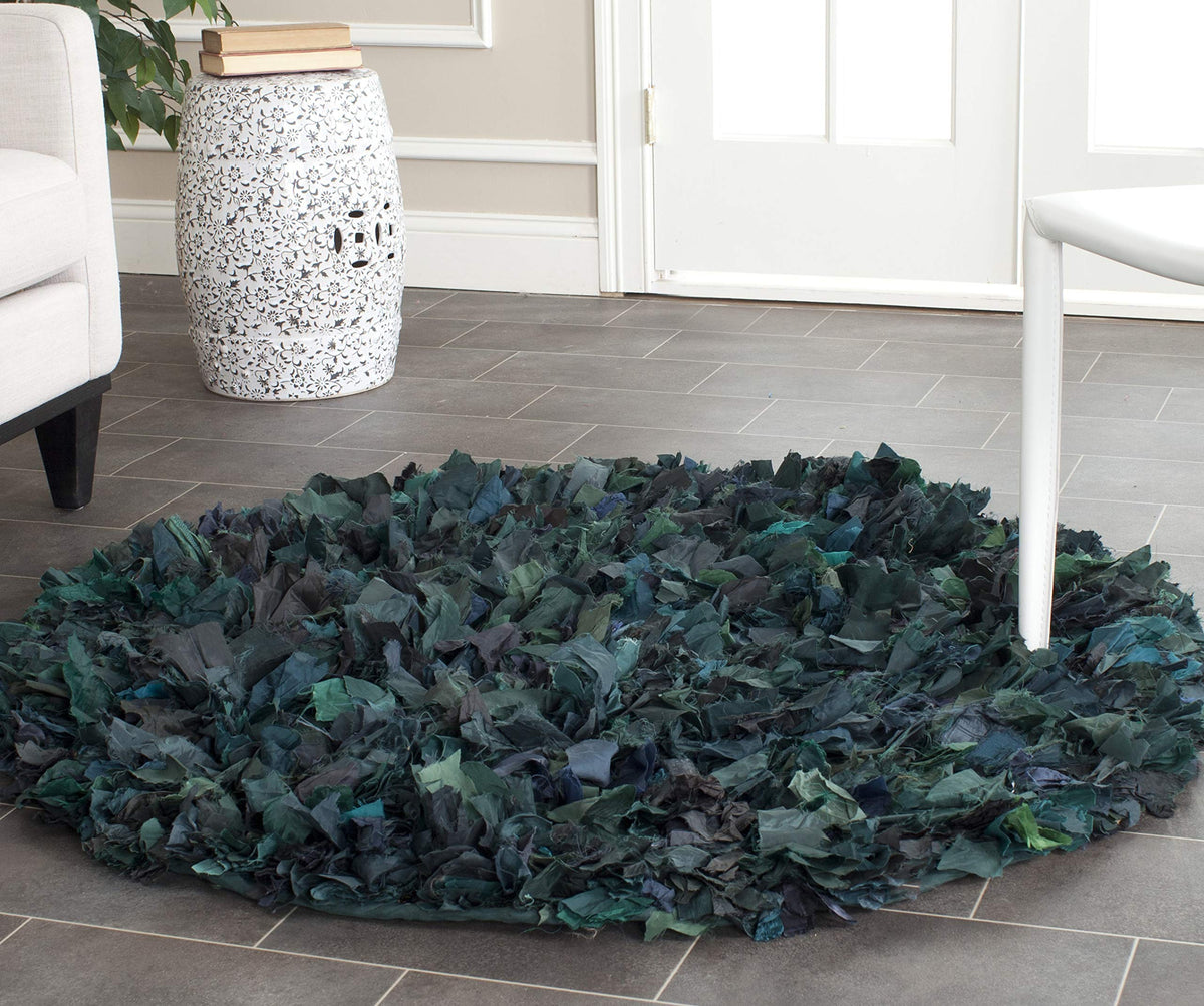 SAFAVIEH Rio Shag Collection Area Rug - 5' x 8', Creme, Handmade Decorative, 3.5-inch Thick Ideal for High Traffic Areas in Living Room, Bedroom (SG951W)