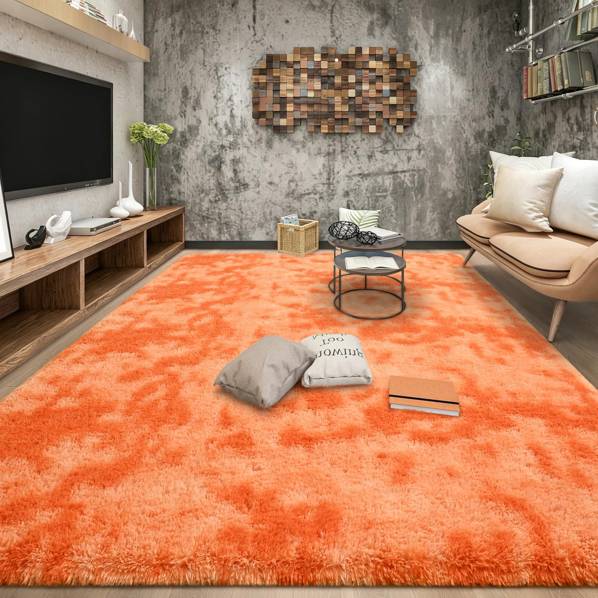 Tepook Fluffy Large Rugs for Living Room, 8x10 Area Rugs for Bedroom