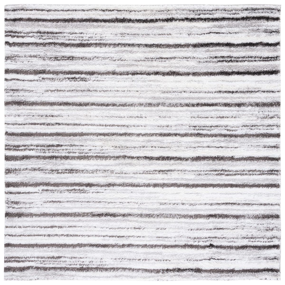 SAFAVIEH Area Rug 8x10 - Berber Shag Collection - Large - Blue Rust & Ivory, Modern Stripe Design, Non-Shedding & Easy Cleaning, Plush Thick Pile, Ideal for Living Room, Bedroom, Dining (BER565A)