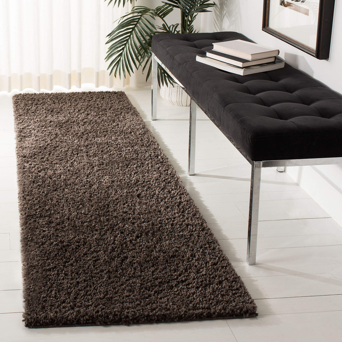 SAFAVIEH August Shag Rug 8'x10', Soft Plush Modern Ivory AUG900C