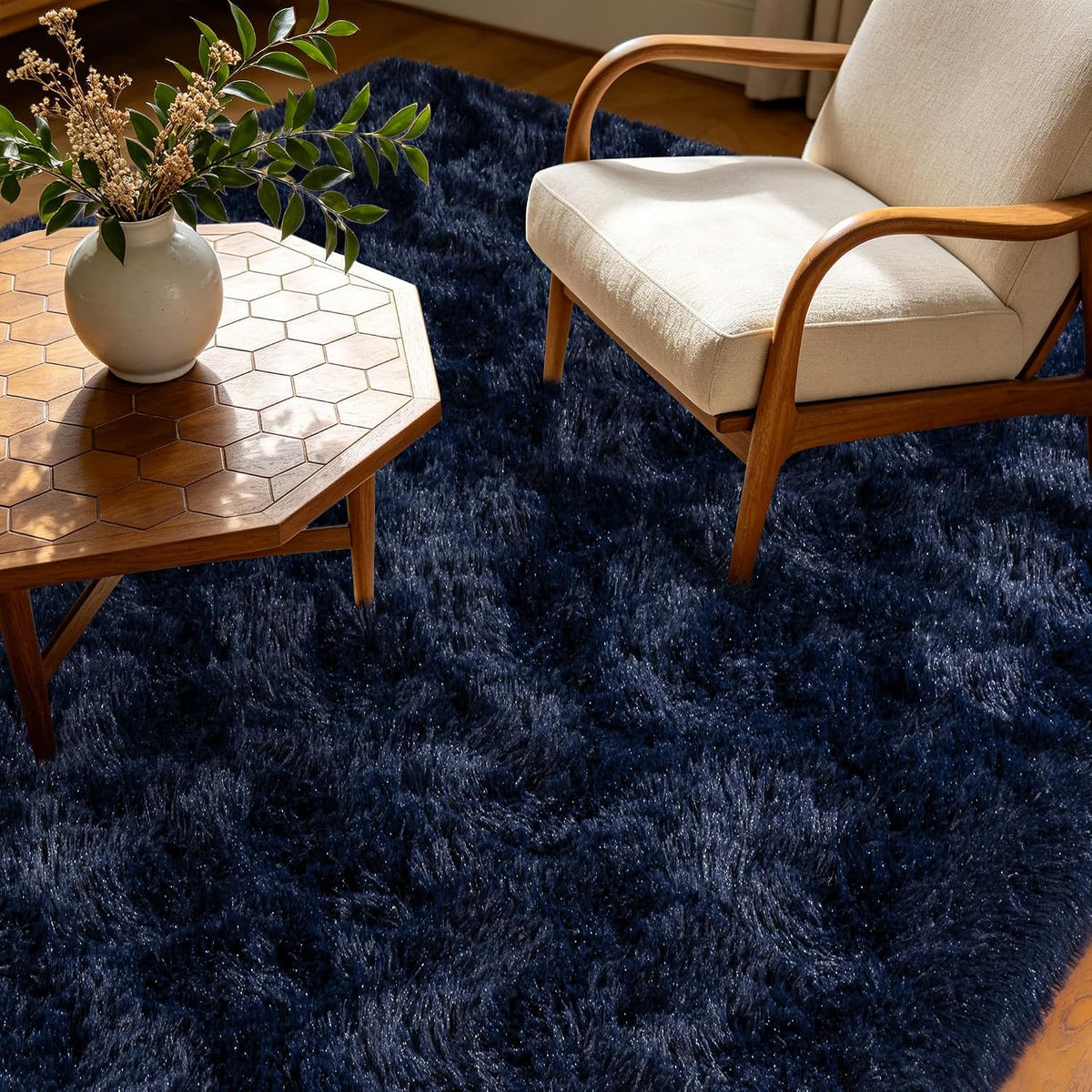 Mugorn Small Soft Shag Rugs for Bedroom, 4x6 Fluffy Area Rugs for Living Room