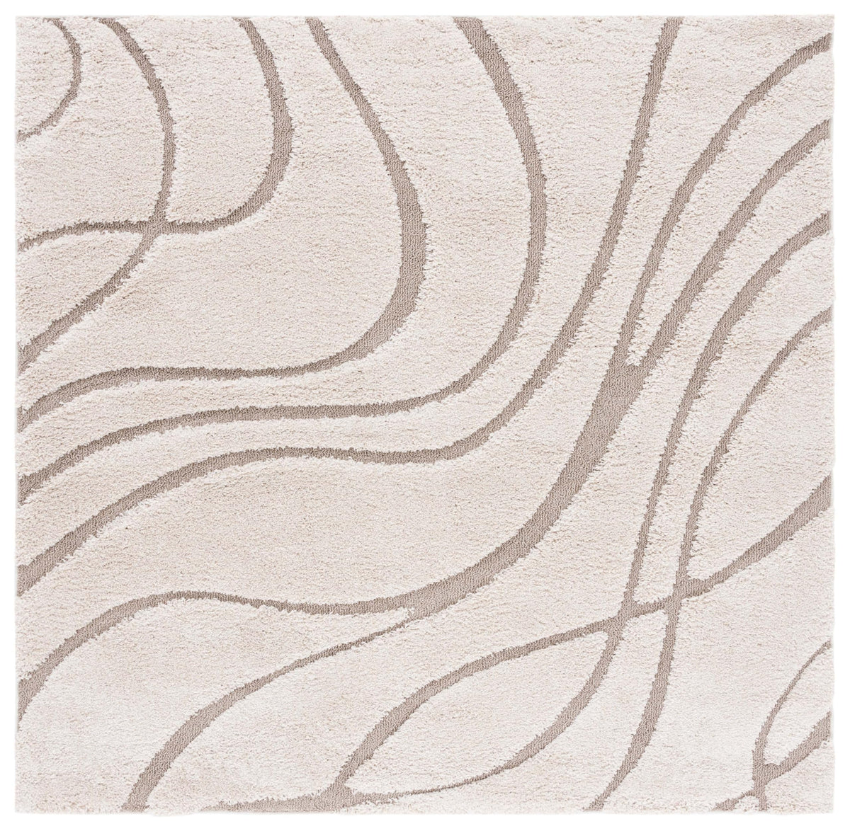 SAFAVIEH Florida Shag Rug 6'x9', Soft Plush Modern Cream & Beige SG471-1113
