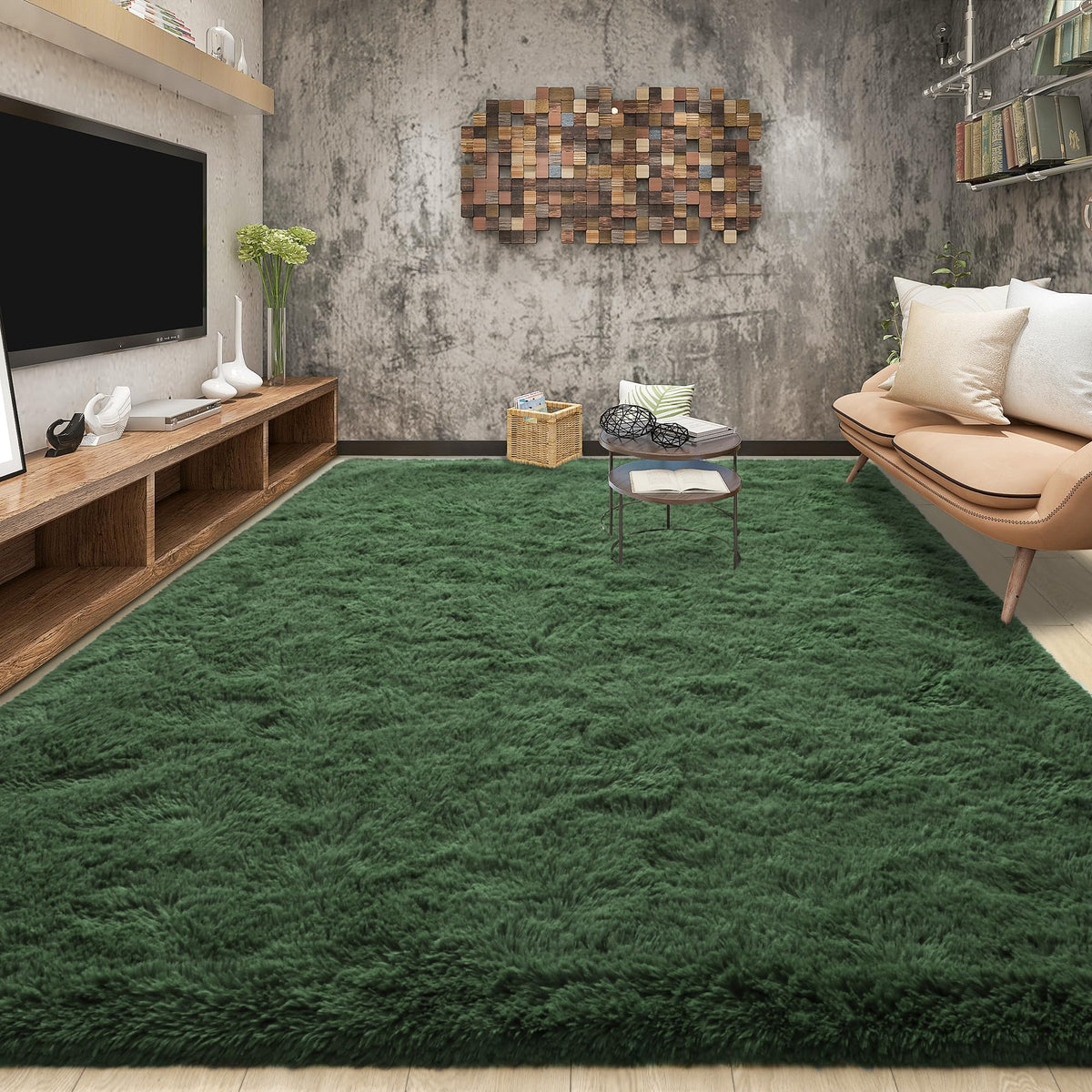 Tepook Fluffy Large Rugs for Living Room, 8x10 Area Rugs for Bedroom