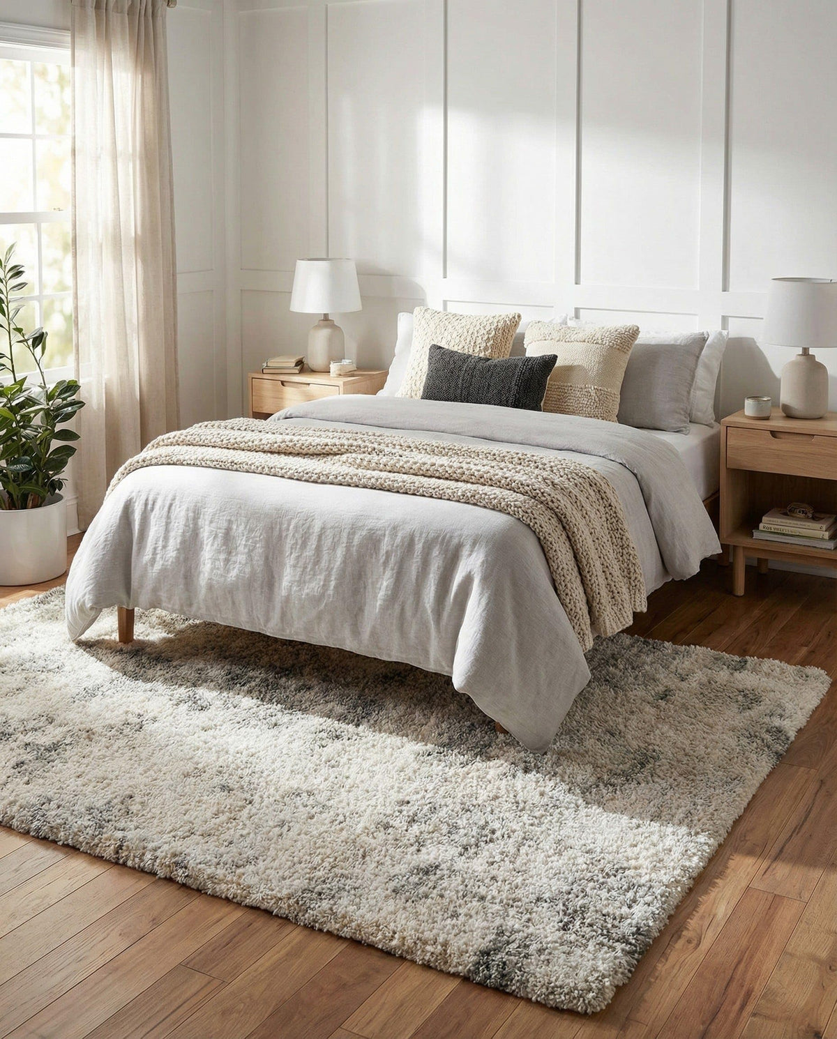 Rugs.com - Soft Touch Shag Rug – 7' 1 x 10' Khaki Shag Rug – Plush Easy-Clean Area Rug, Ideal for Bedrooms, Living Rooms, and Offices