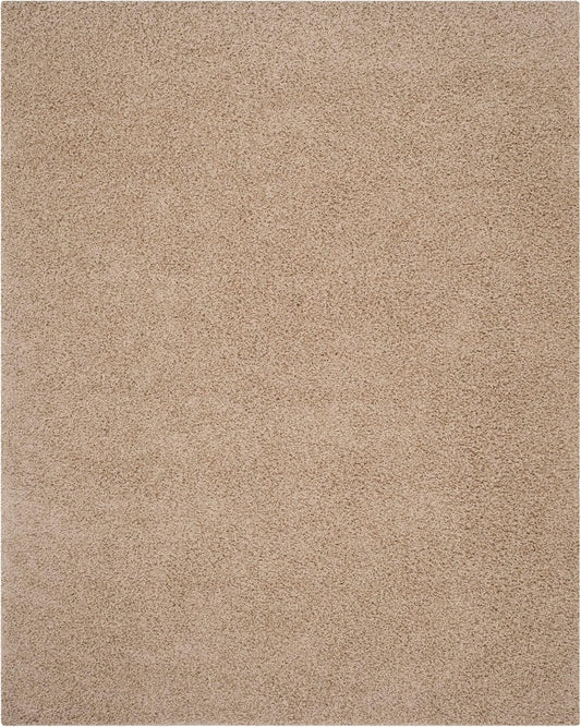 SAFAVIEH Area Rug 8x10 - Athens Shag Collection - Large - Beige, Non-Shedding & Easy to Clean, Ideal for Living Room, Bedroom, Dining Space (SGA119G)