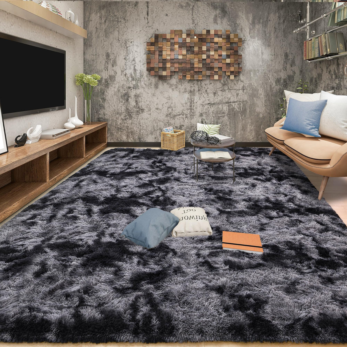 Tepook Fluffy Large Rugs for Living Room, 8x10 Area Rugs for Bedroom