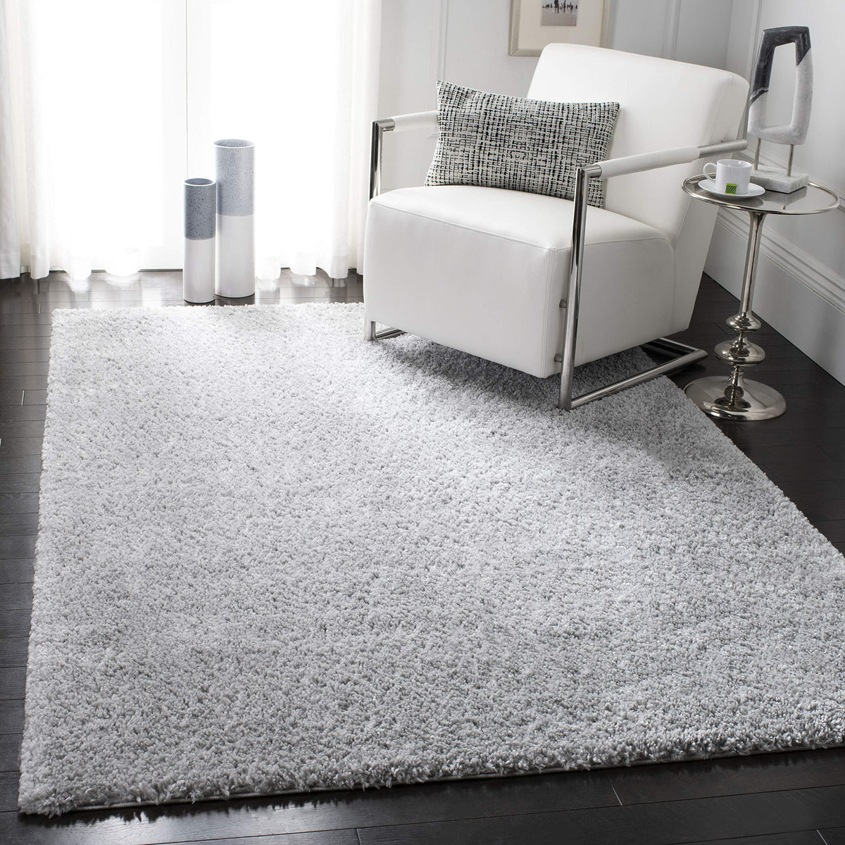 SAFAVIEH August Shag Rug 8'x10', Soft Plush Modern Ivory AUG900C