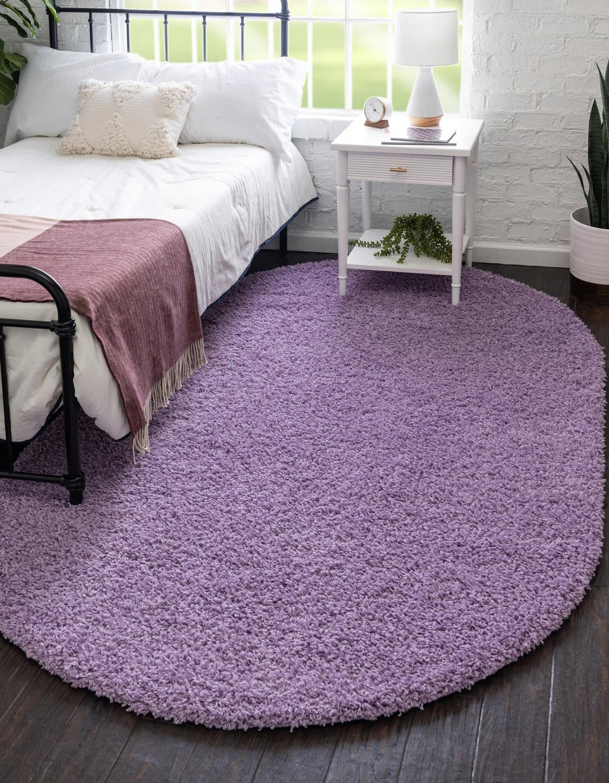 Unique Loom Solid Shag Collection Area Rug (8' x 10' Rectangle, Sandy Brown)