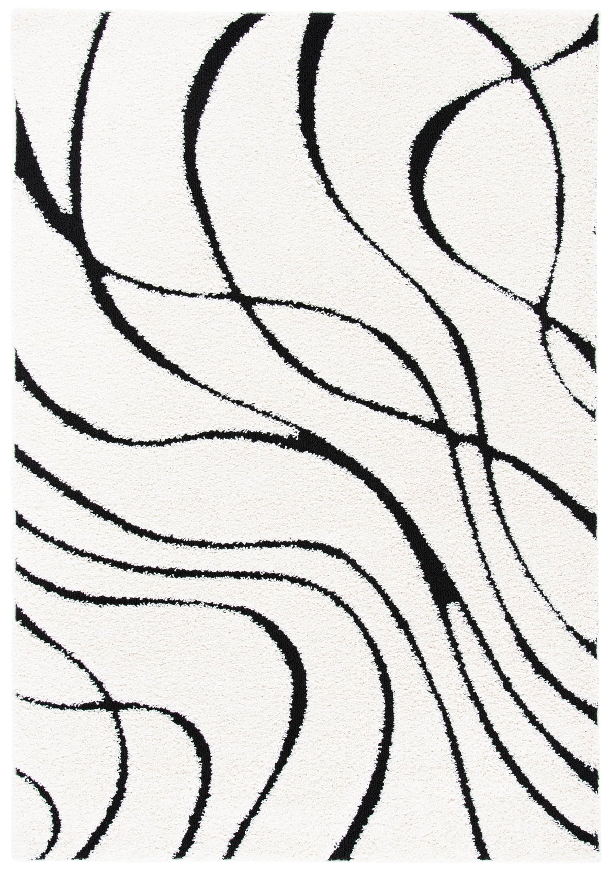 SAFAVIEH Florida Shag Rug 6'x9', Soft Plush Modern Cream & Beige SG471-1113