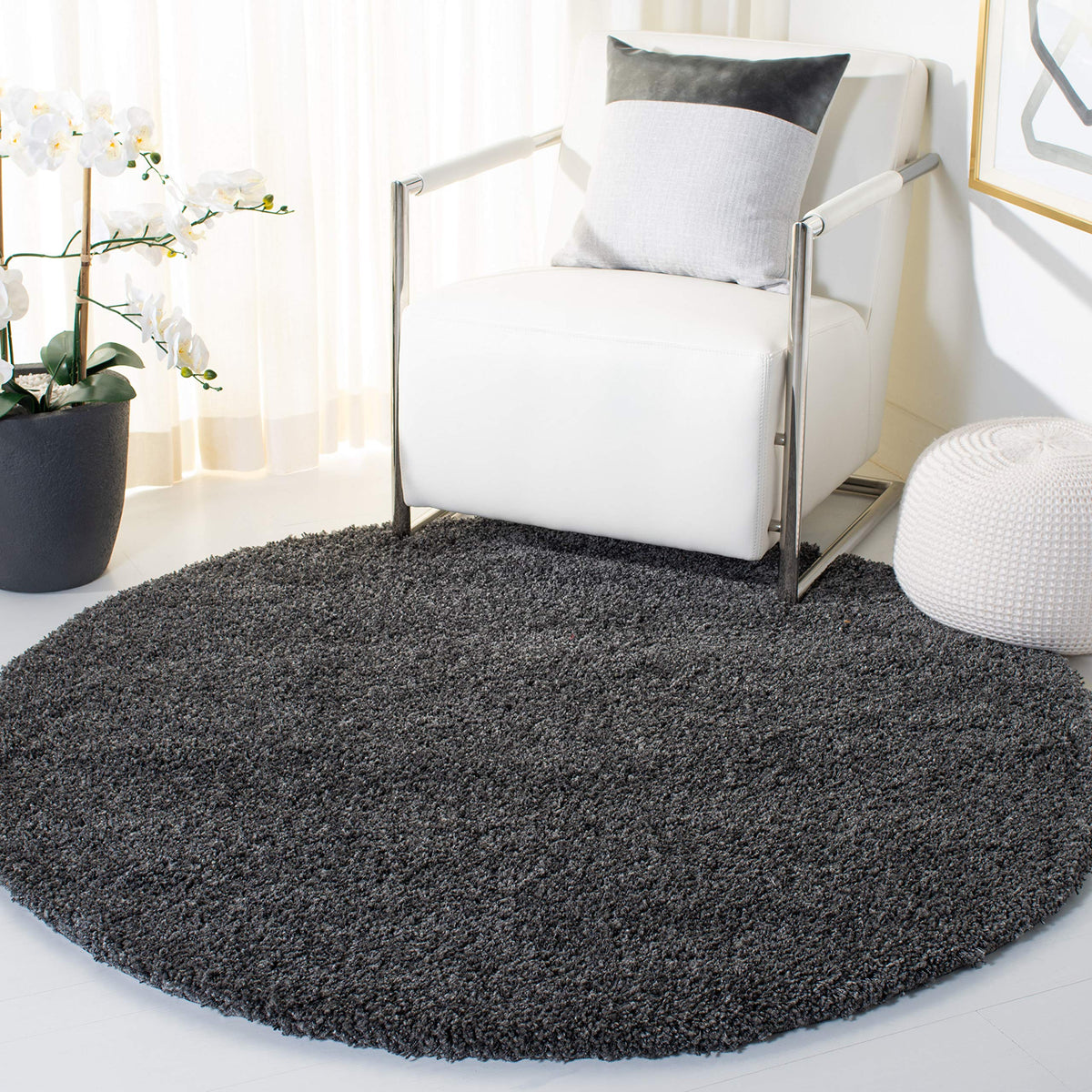SAFAVIEH Area Rug 8x10 - California Shag Collection - Large - Beige, Non-Shedding & Easy to Clean, Ultra Plush Thick Pile, Ideal for Living Room, Bedroom, Dining Space (SG151-1313)