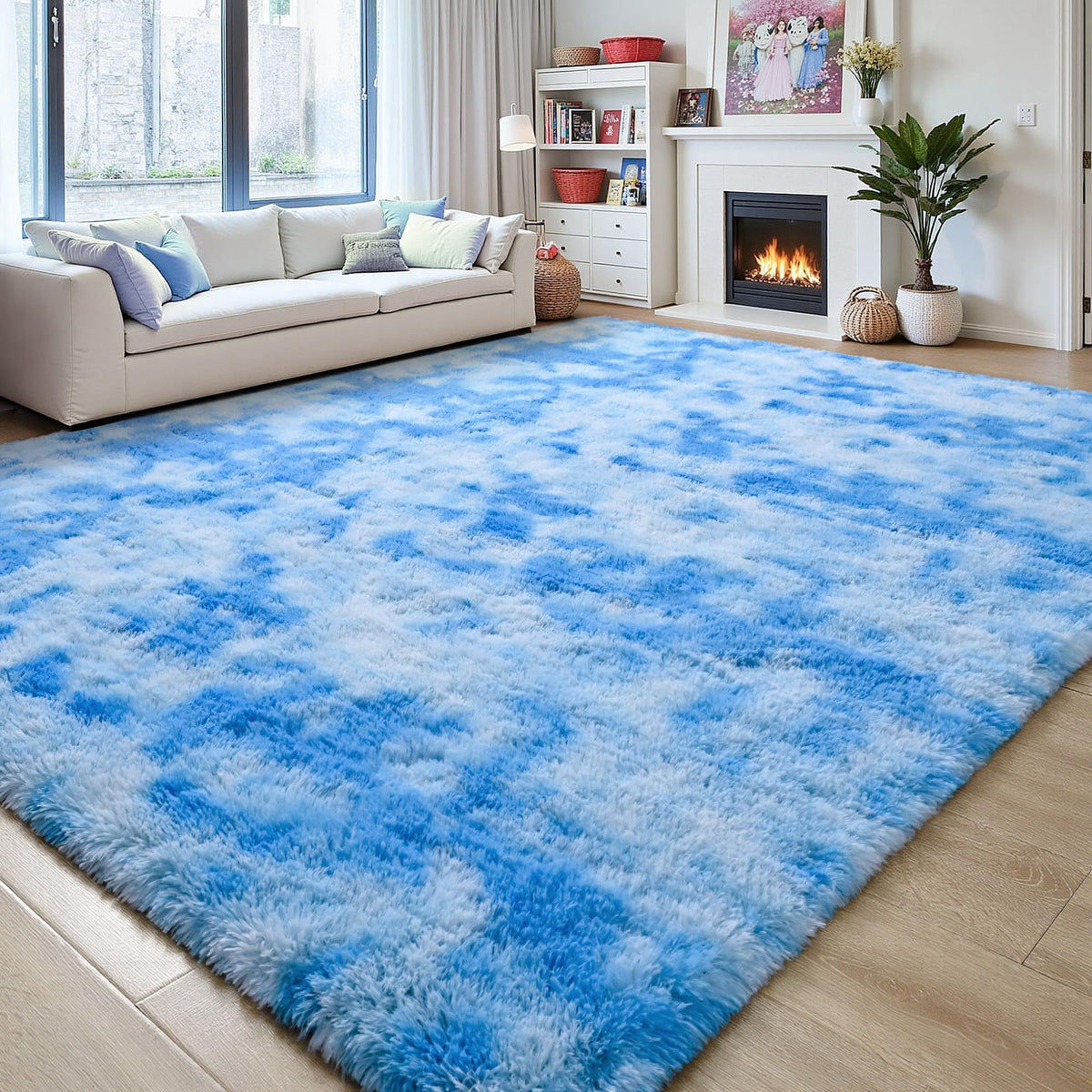 5x7 Plush Burgundy Red Area Rug