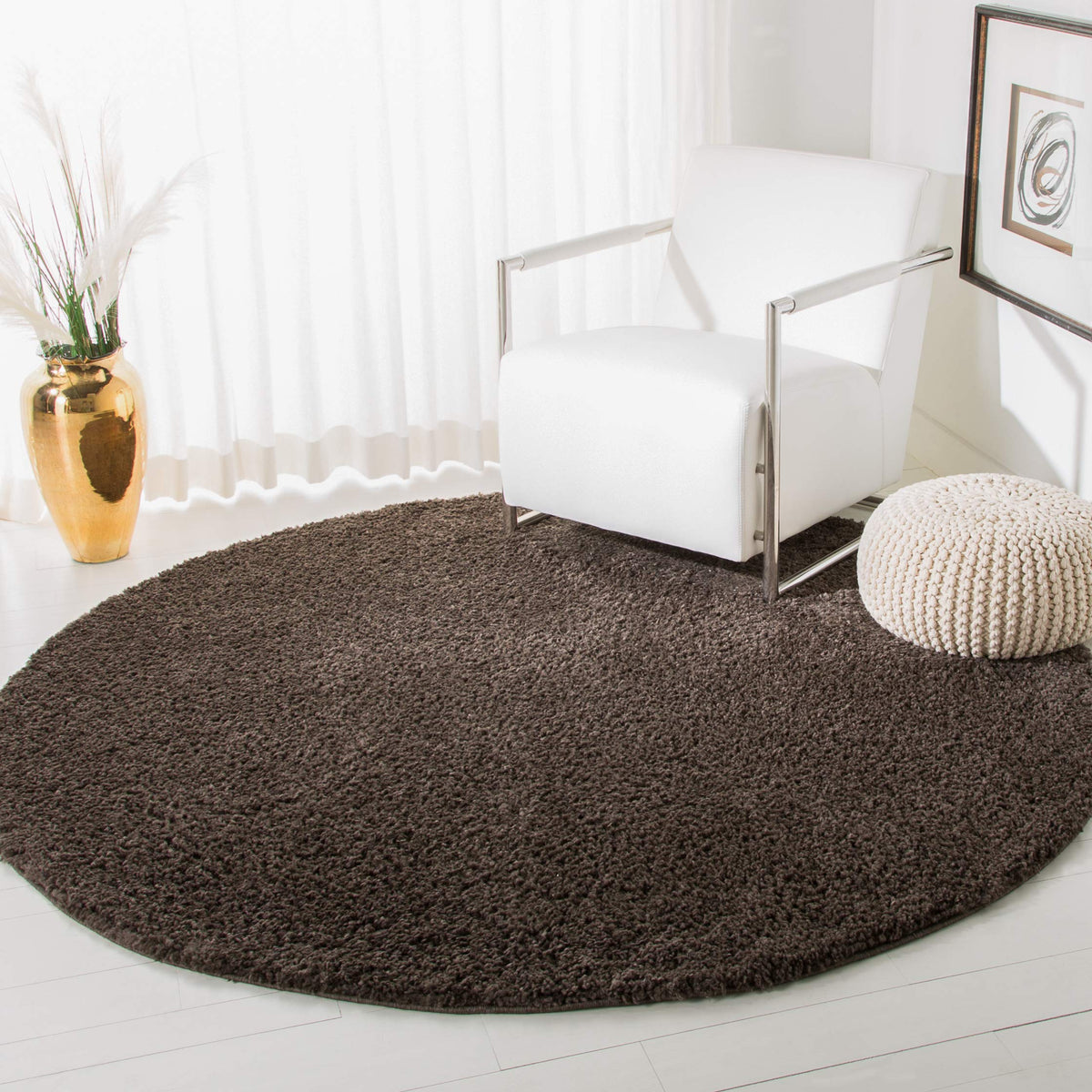 SAFAVIEH August Shag Rug 8'x10', Soft Plush Modern Ivory AUG900C