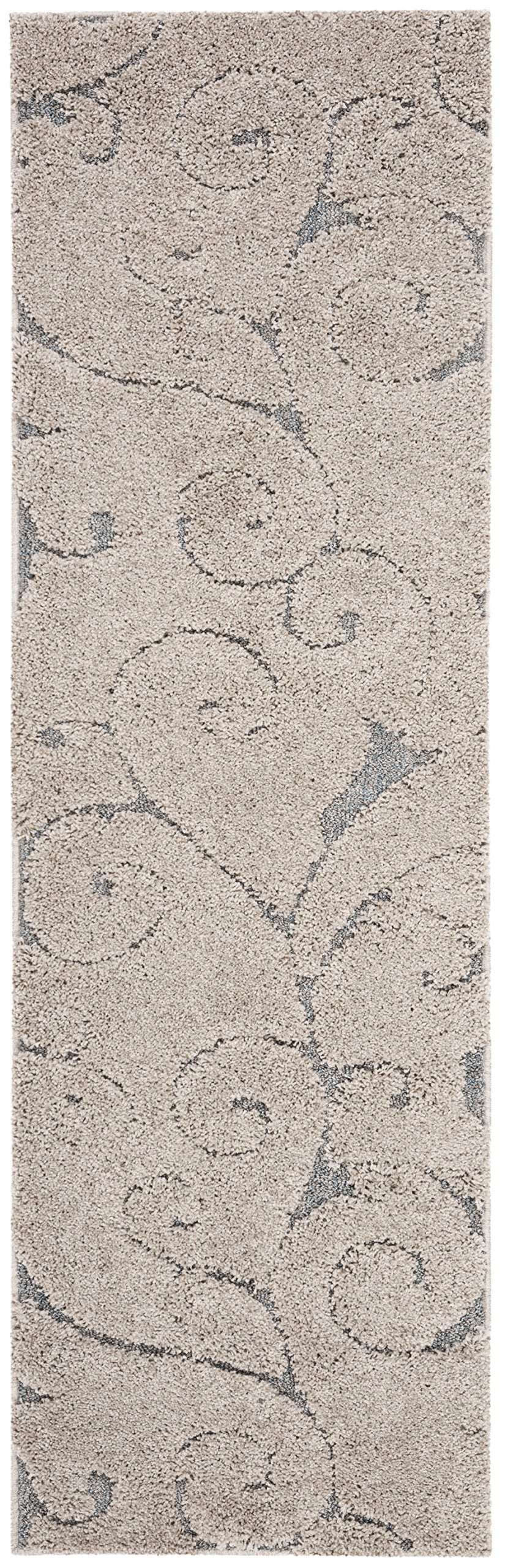 SAFAVIEH Florida Shag Rug 8'x10', Soft Plush Cream & Beige SG455-1113