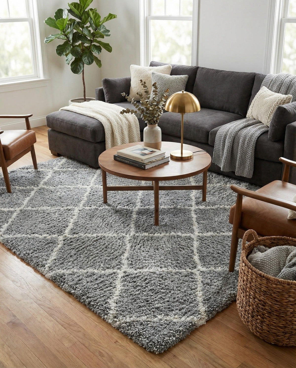 Rugs.com - Soft Touch Shag Rug – 6' 1 x 9' Sage Green Plush Shag Rug – Ultra Soft High Pile Area Rug for Bedroom, Living Room, and Home Office