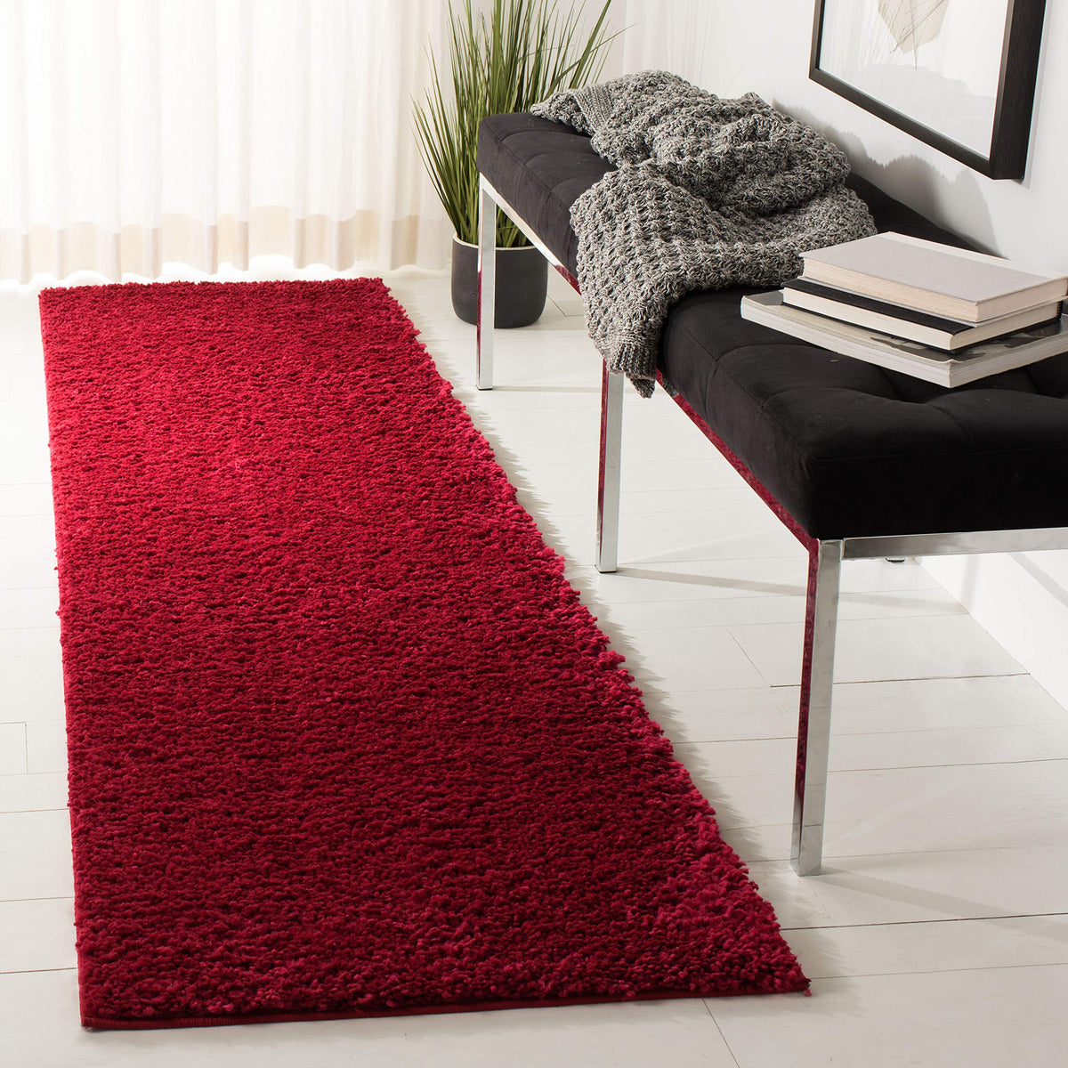 SAFAVIEH August Shag Rug 8'x10', Soft Plush Modern Ivory AUG900C
