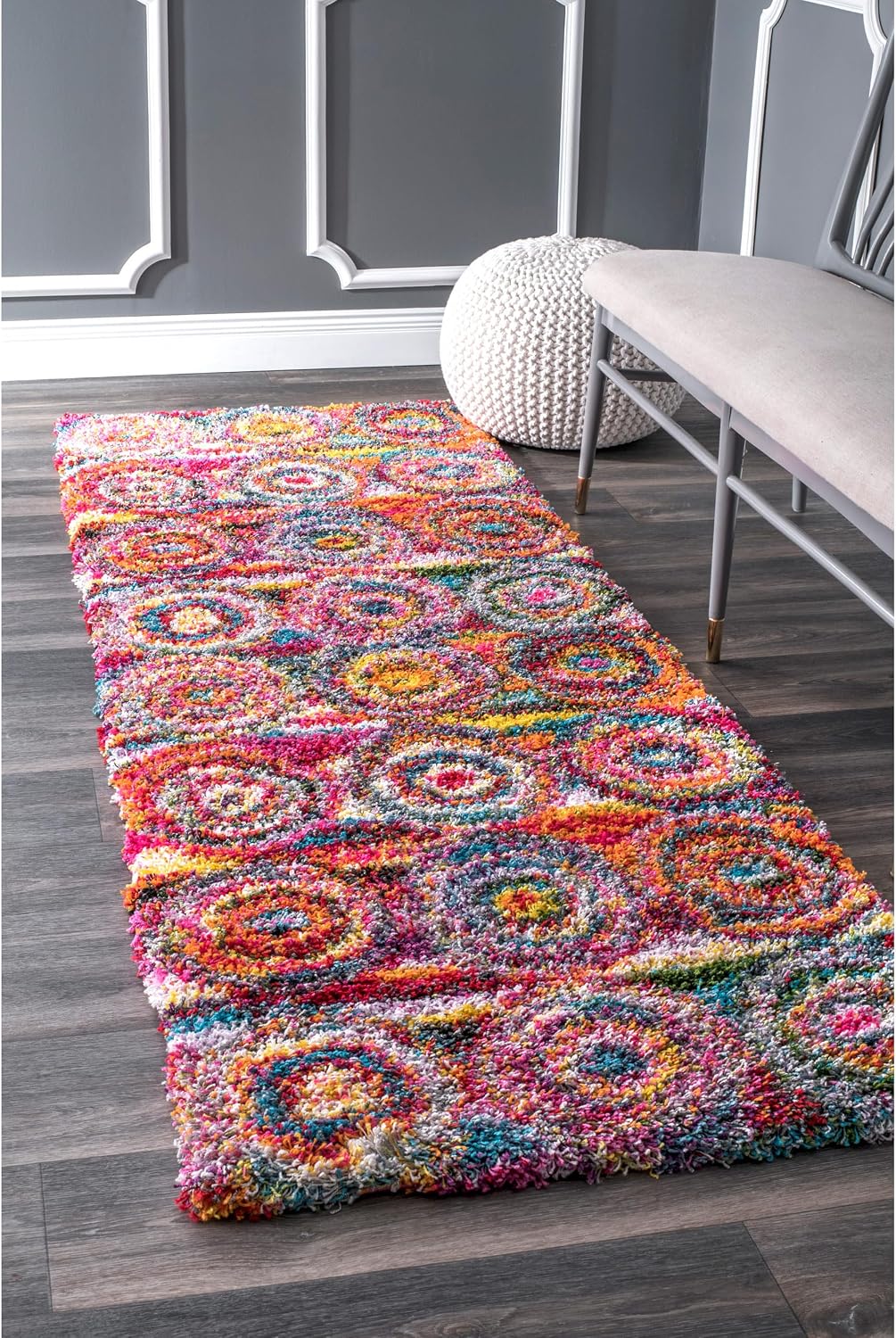 nuLOOM Kindra Multicolor Abstract Power Loomed Runner Rug, 2' x 8'