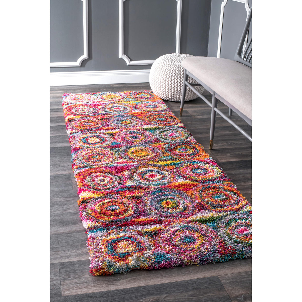 nuLOOM Kindra Multicolor Abstract Power Loomed Runner Rug, 2' x 8'