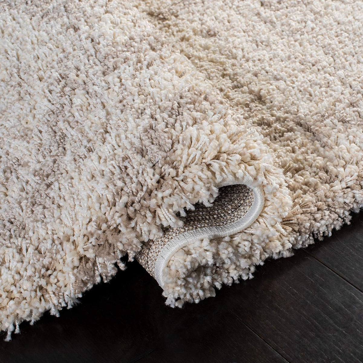 SAFAVIEH Hudson Shag Rug 8x10, Plush Large Multi Ivory & Beige SGH284E